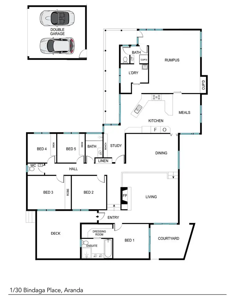 Floorplan of Homely house listing, 1/30 Bindaga Place, Aranda ACT 2614