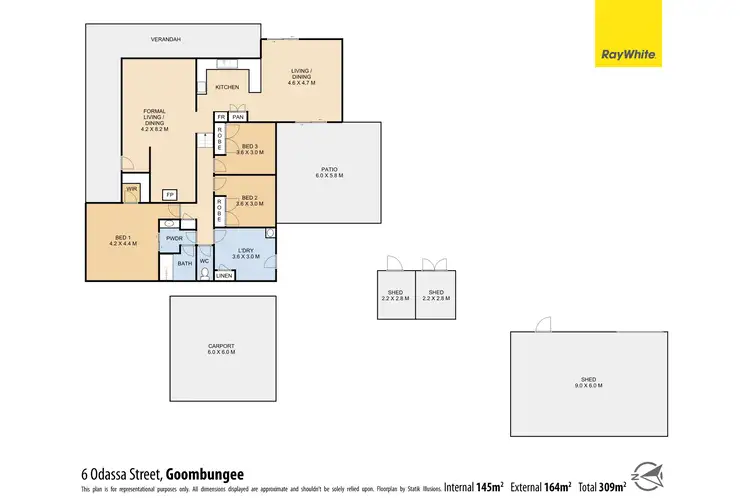 Floorplan of Homely house listing, 6 Odassa Street, Goombungee QLD 4354