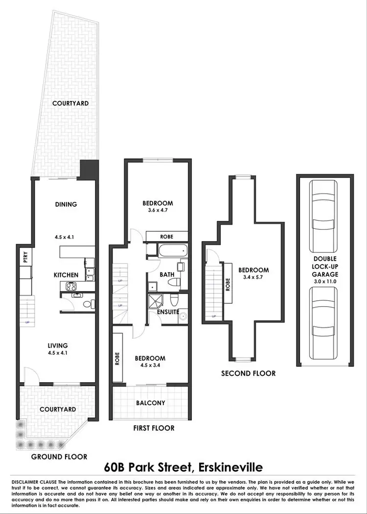 Floorplan of Homely house listing, 60b Park Street, Erskineville NSW 2043