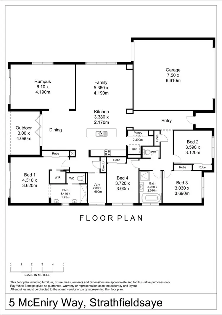 Floorplan of Homely house listing, 5 McEniry Way, Strathfieldsaye VIC 3551
