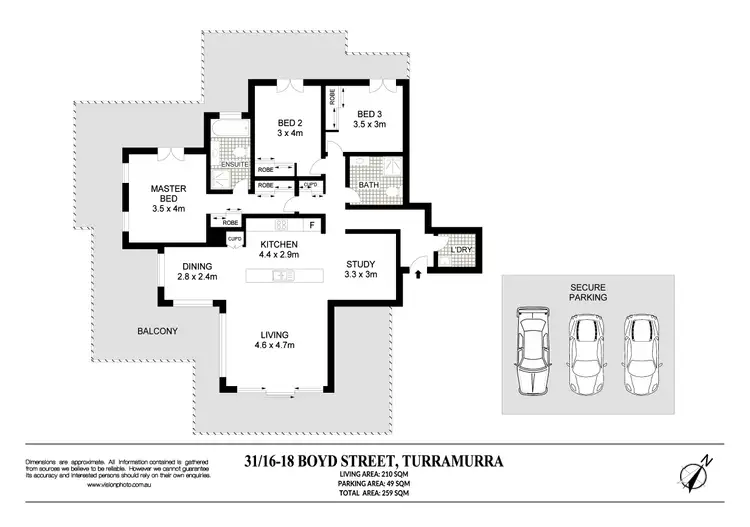 Floorplan of Homely apartment listing, 31/16-18 Boyd Street, Turramurra NSW 2074