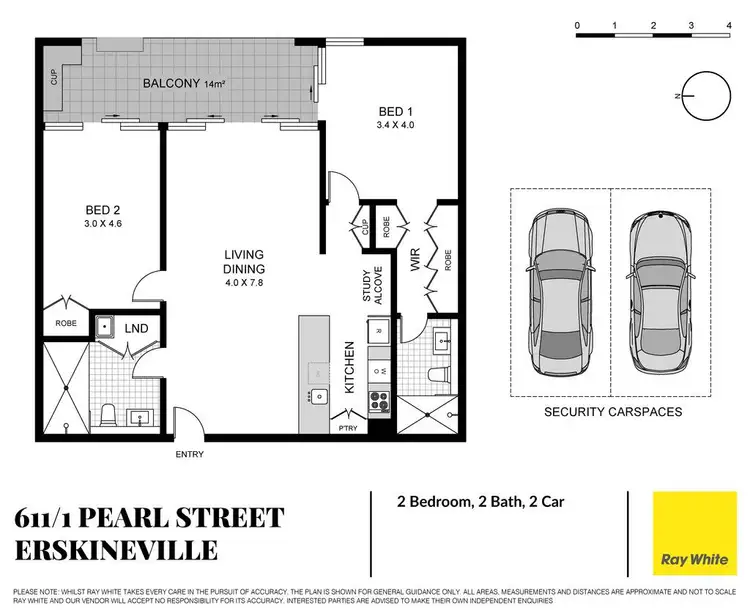 Floorplan of Homely apartment listing, 611/1 Pearl Street, Erskineville NSW 2043