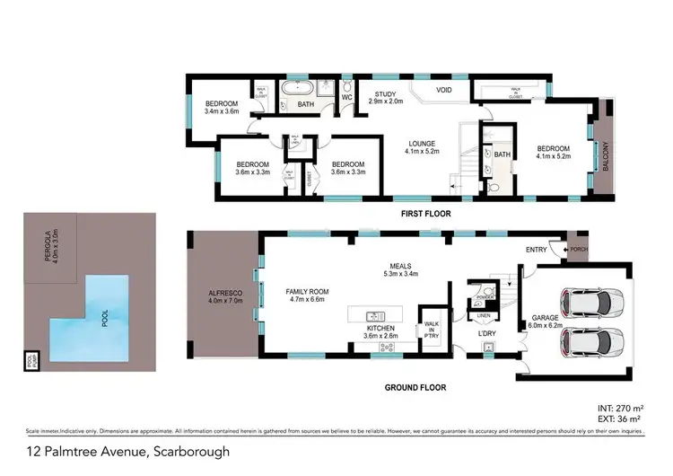 Floorplan of Homely house listing, 12 Palmtree Avenue, Scarborough QLD 4020