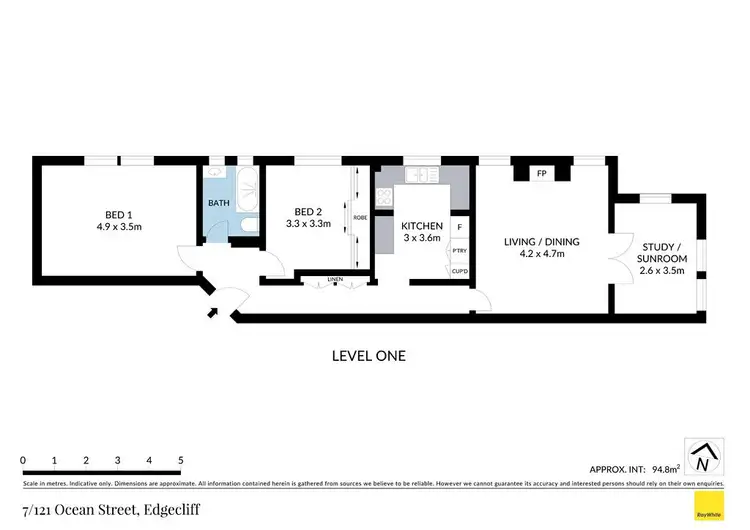 Floorplan of Homely apartment listing, 7/121 Ocean Street, Edgecliff NSW 2027
