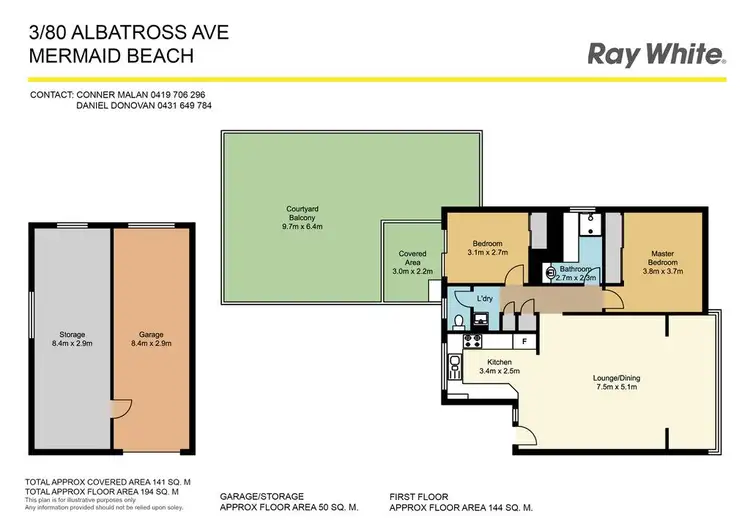 Floorplan of Homely unit listing, 3/80 Albatross Avenue, Mermaid Beach QLD 4218
