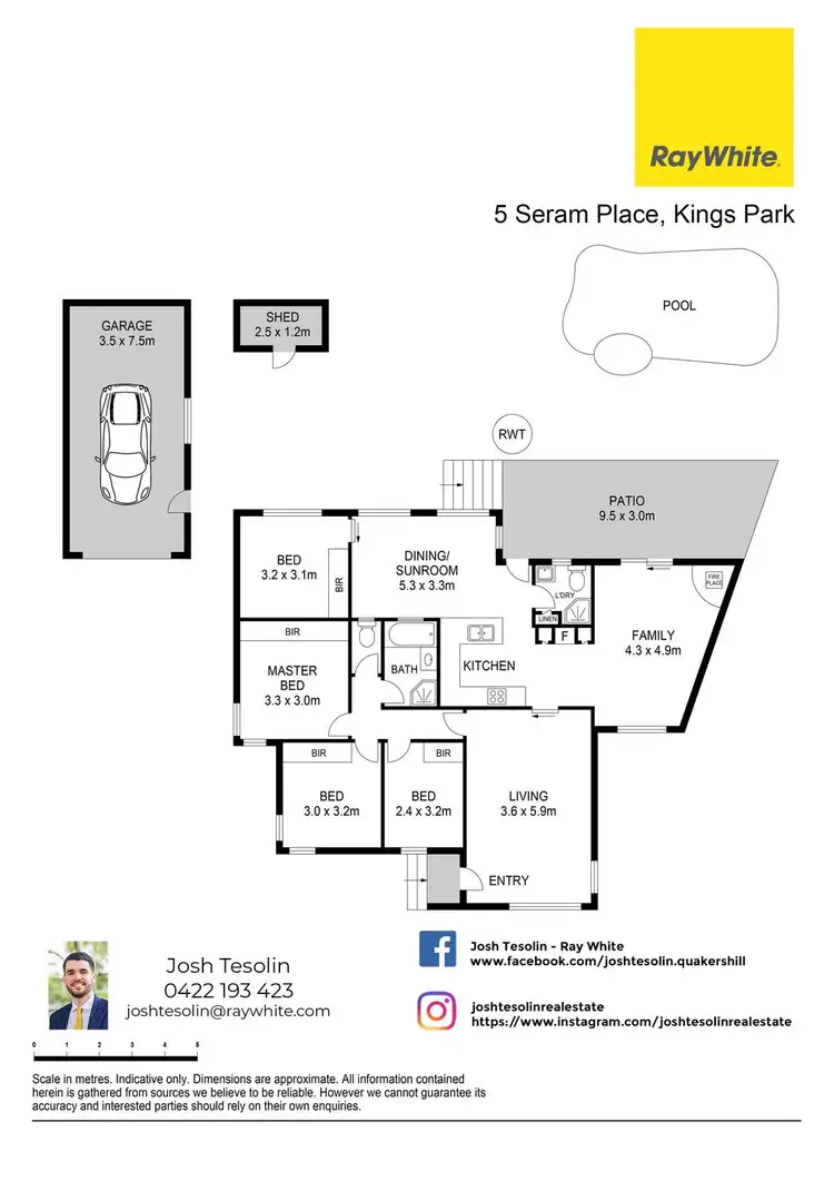 Floorplan of Homely house listing, 5 Seram Place, Kings Park NSW 2148