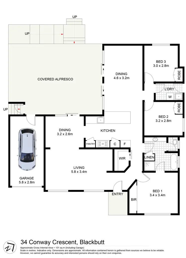 Floorplan of Homely house listing, 34 Conway Crescent, Blackbutt NSW 2529