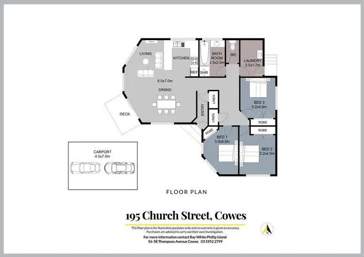 Floorplan of Homely house listing, 195 Church Street, Cowes VIC 3922
