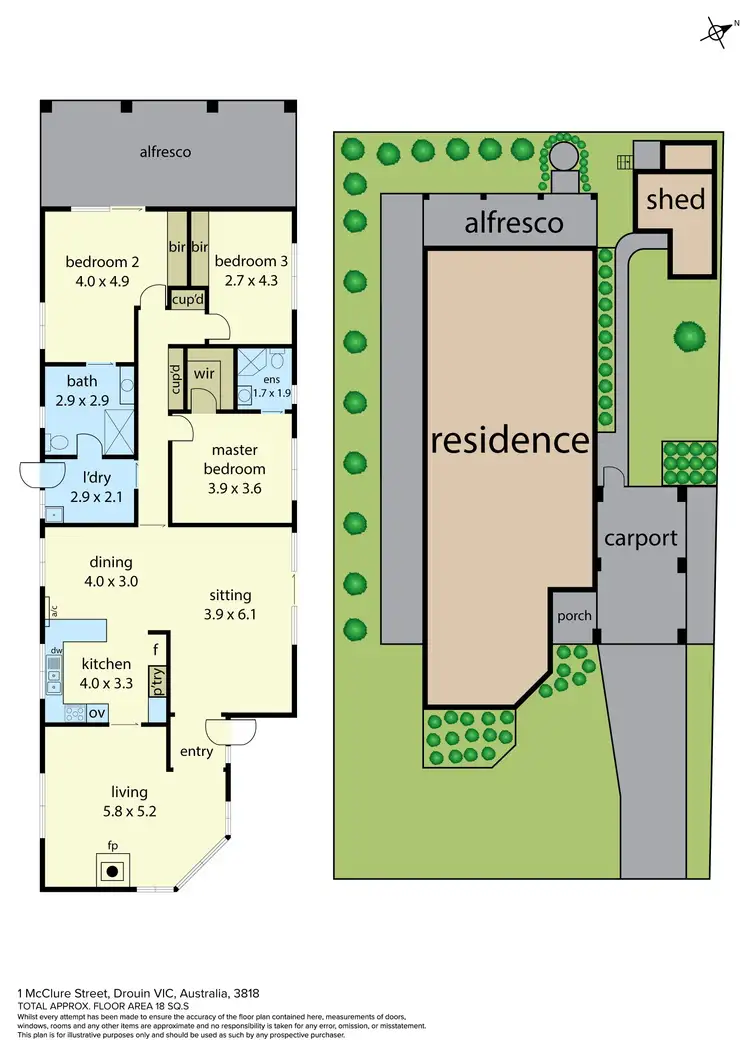 Floorplan of Homely house listing, 1 Mcclure Street, Drouin VIC 3818