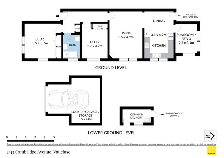Floorplan of Homely apartment listing, 2/43 Cambridge Avenue, Vaucluse NSW 2030