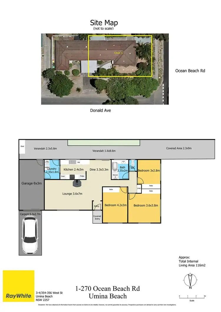 Floorplan of Homely villa listing, 1/270 Ocean Beach Road, Umina Beach NSW 2257
