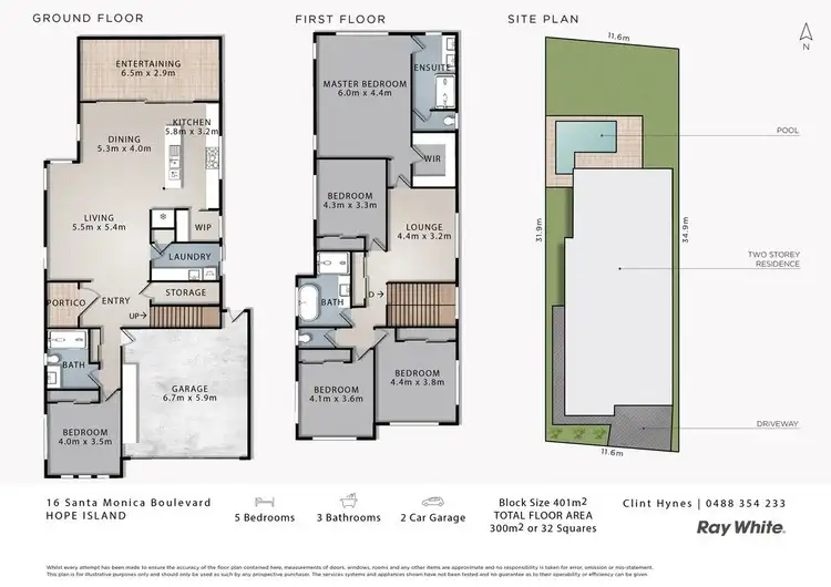 Floorplan of Homely house listing, 16 Santa Monica Boulevard, Hope Island QLD 4212