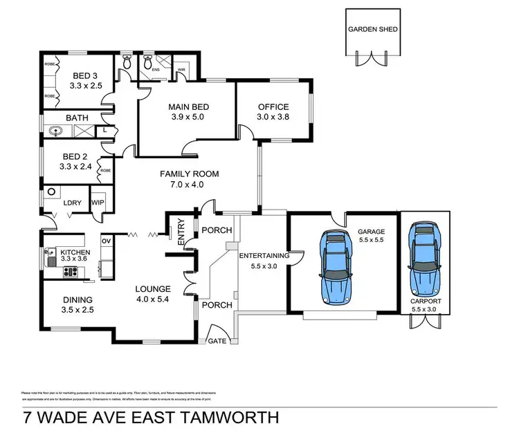 Floorplan of Homely house listing, 7 Wade Avenue, Tamworth NSW 2340