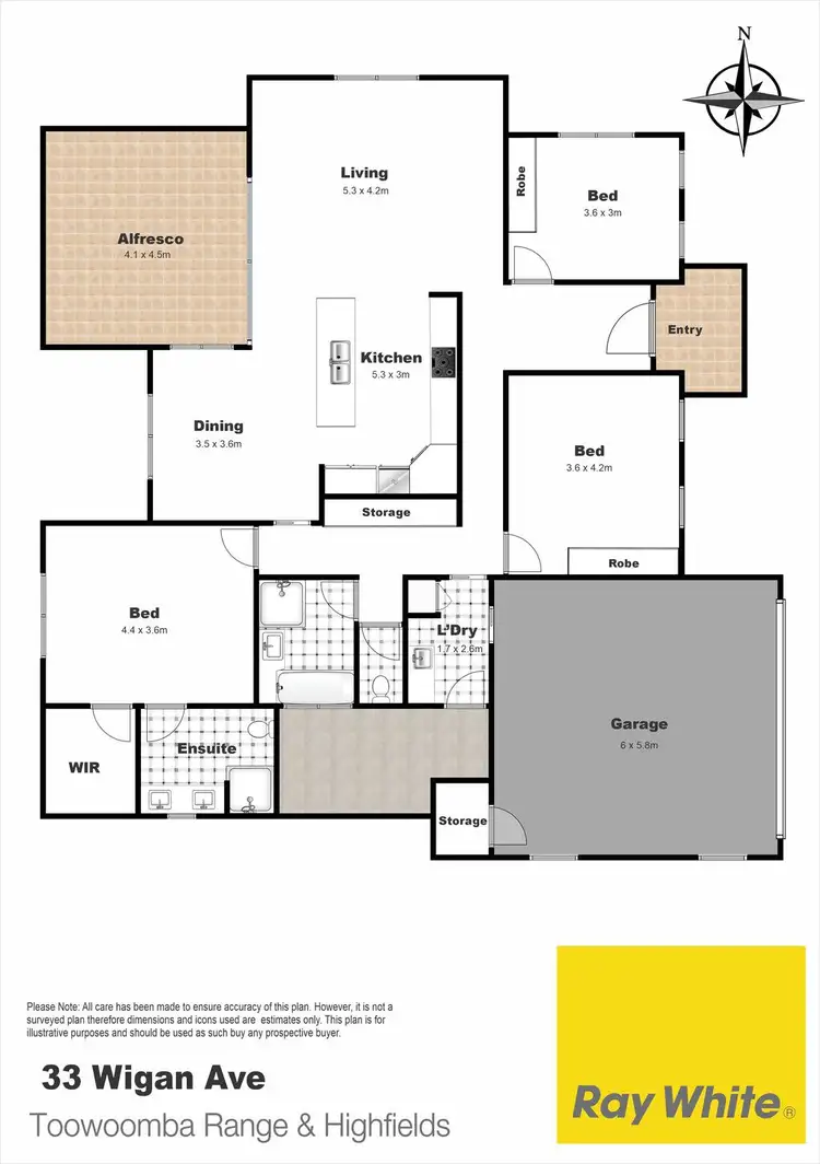 Floorplan of Homely house listing, 33 Wigan Avenue, Highfields QLD 4352