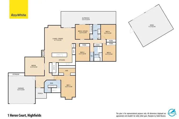 Floorplan of Homely house listing, 1 Heron Court, Kleinton QLD 4352