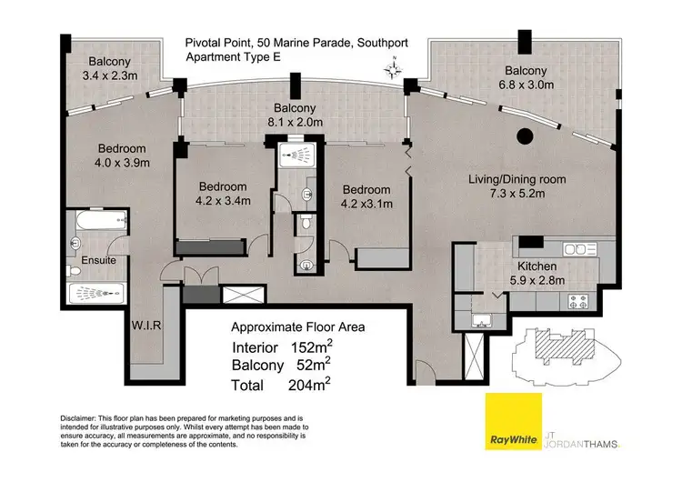 Floorplan of Homely apartment listing, 2702/50 Marine Parade, Southport QLD 4215