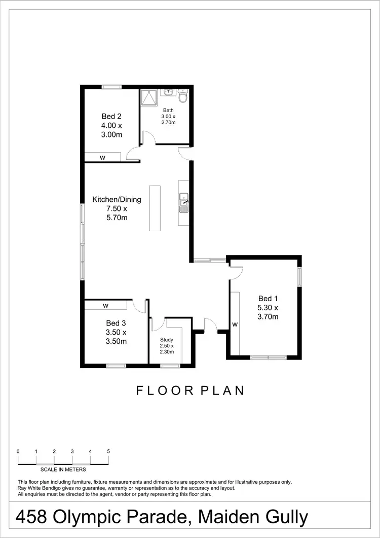 Floorplan of Homely house listing, 458 Olympic Parade, Maiden Gully VIC 3551