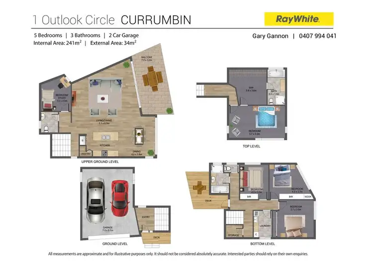 Floorplan of Homely house listing, 1 Outlook Circle, Currumbin QLD 4223