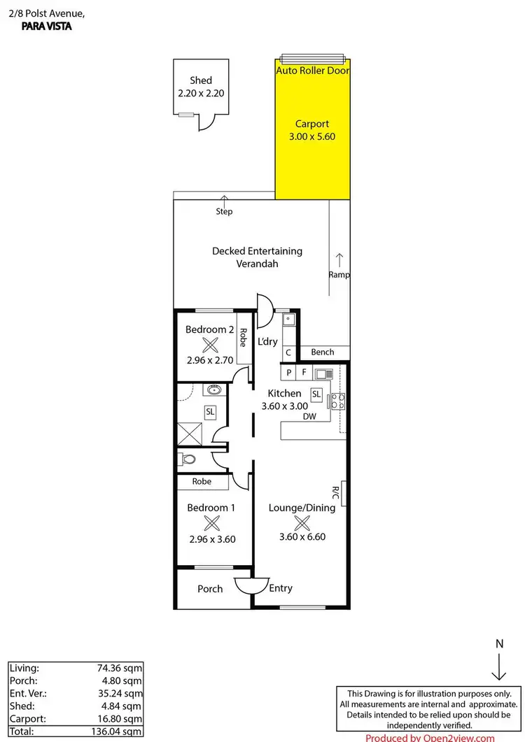 Floorplan of Homely house listing, Unit 2/8 Polst Avenue, Para Vista SA 5093