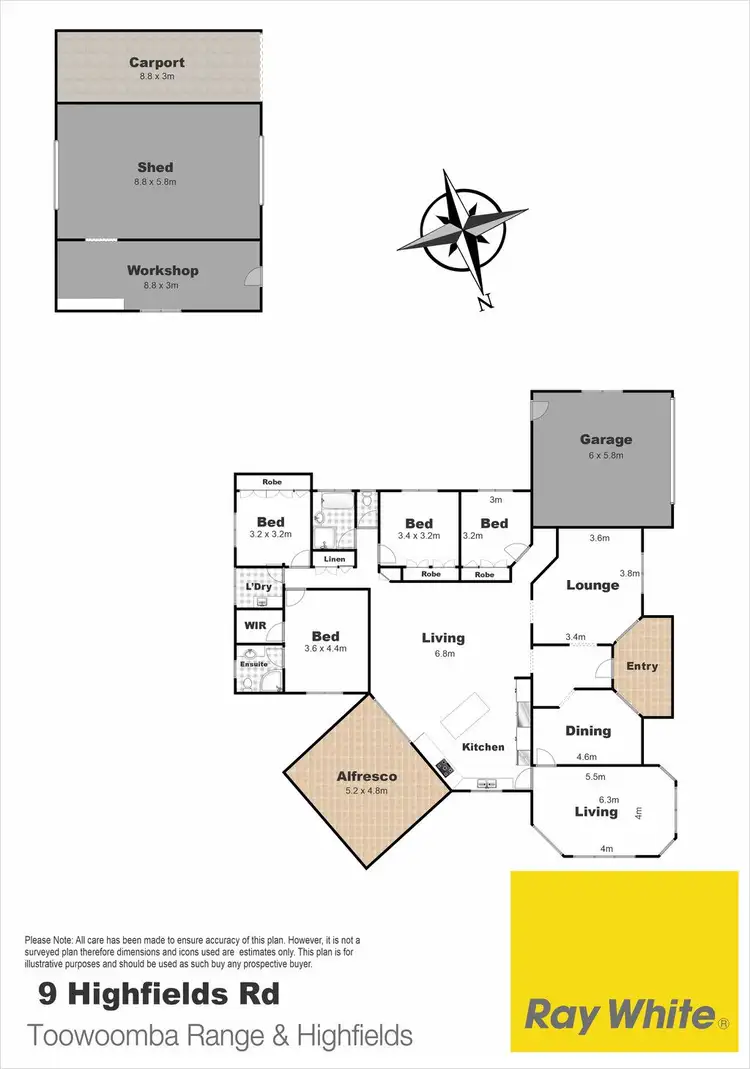 Floorplan of Homely house listing, 9 Highfields Road, Highfields QLD 4352