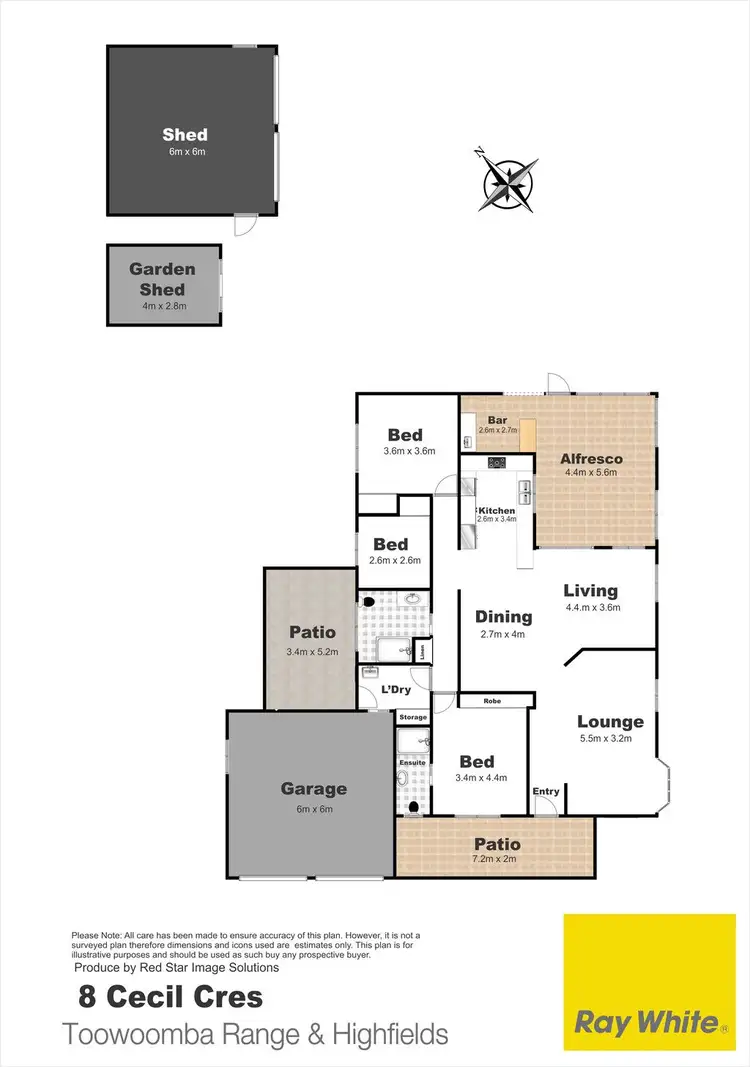 Floorplan of Homely house listing, 8 Cecil Crescent, Highfields QLD 4352