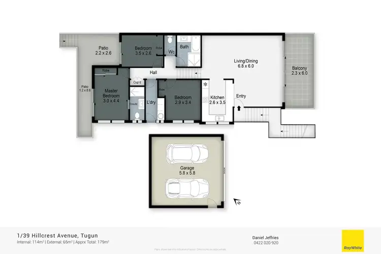 Floorplan of Homely semi-detached listing, 1/39 Hillcrest Avenue, Tugun QLD 4224