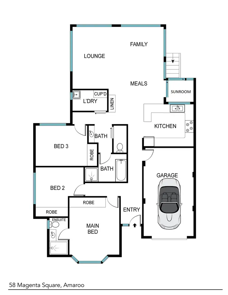 Floorplan of Homely house listing, 58 Magenta Square, Amaroo ACT 2914