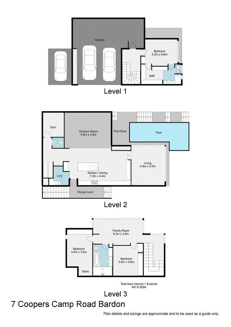Floorplan of Homely house listing, 7 Coopers Camp Road, Bardon QLD 4065