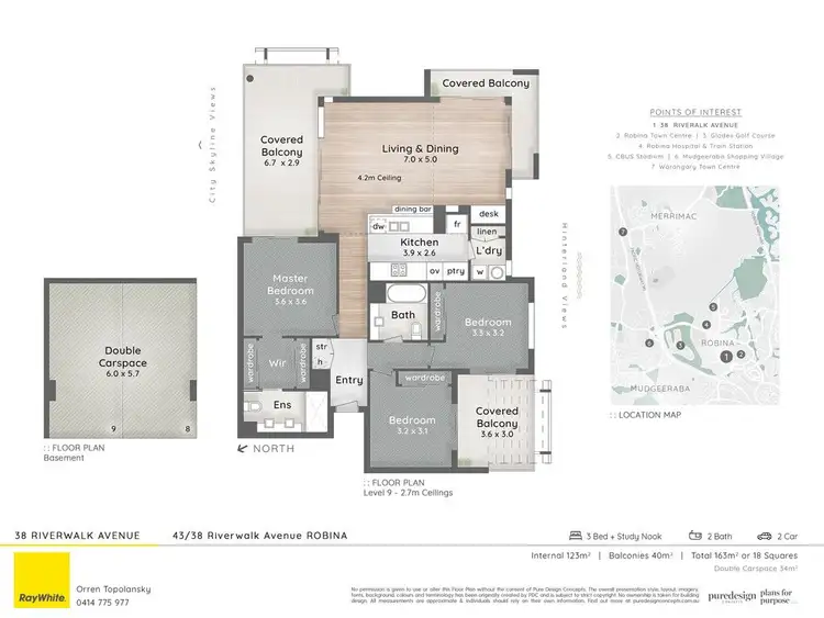 Floorplan of Homely apartment listing, 43/38 Riverwalk Avenue, Robina QLD 4226