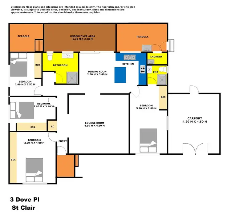 Floorplan of Homely house listing, 3 Dove Place, St Clair NSW 2759