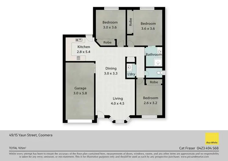 Floorplan of Homely townhouse listing, 49/15 Yaun Street, Coomera QLD 4209