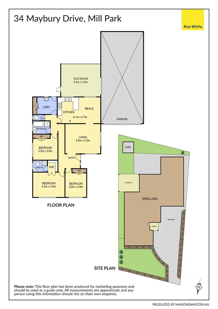 Floorplan of Homely house listing, 34 Maybury Drive, Mill Park VIC 3082
