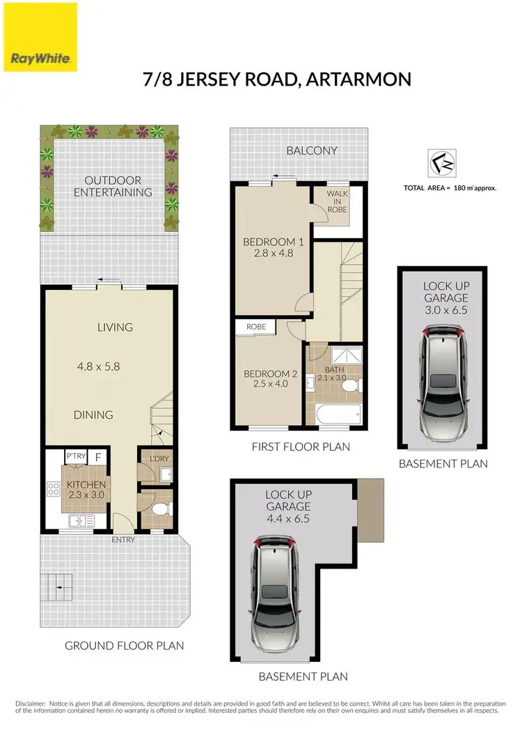 Floorplan of Homely townhouse listing, 7/8 Jersey Road, Artarmon NSW 2064