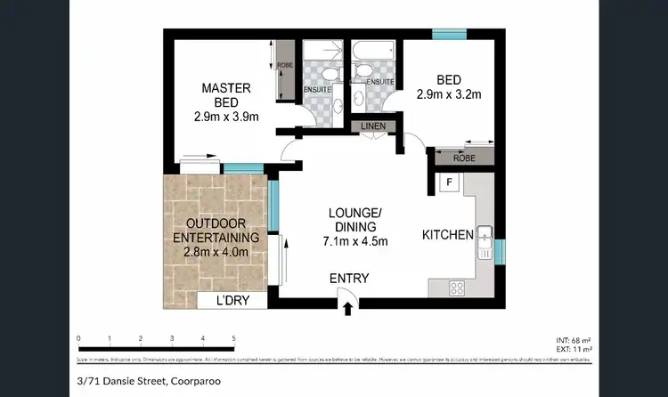 Floorplan of Homely unit listing, 3/71 Dansie Street, Coorparoo QLD 4151