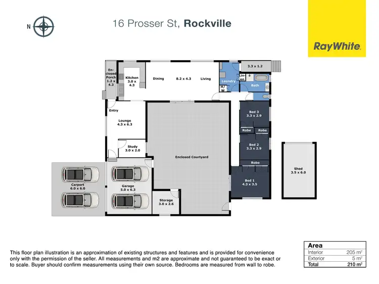 Floorplan of Homely house listing, 16 Prosser Street, Rockville QLD 4350