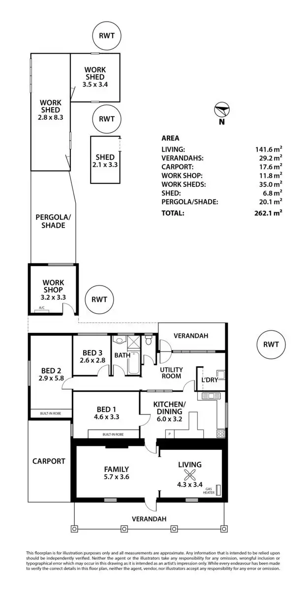 Floorplan of Homely house listing, 1 Darnley Street, Littlehampton SA 5250