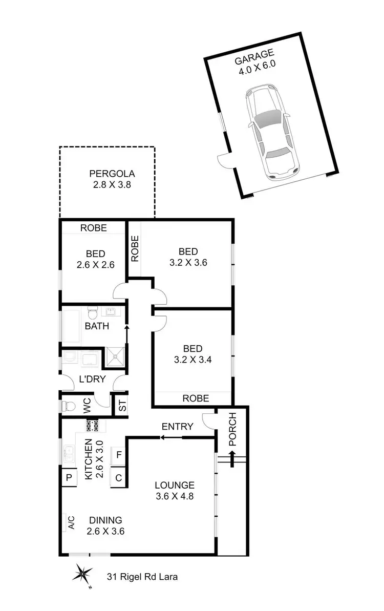 Floorplan of Homely house listing, 31 Rigel Road, Lara VIC 3212