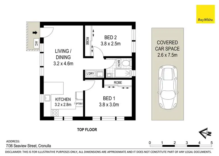 Floorplan of Homely apartment listing, 7/36 Seaview Street, Cronulla NSW 2230