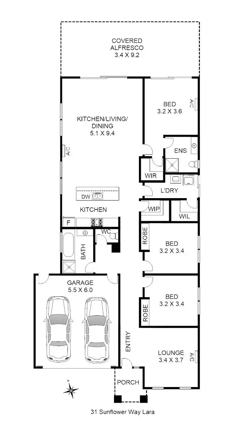 Floorplan of Homely house listing, 31 Sunflower Way, Lara VIC 3212