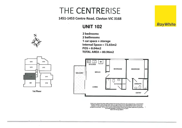 Floorplan of Homely apartment listing, G05/1451-1453 Centre Road, Clayton VIC 3168