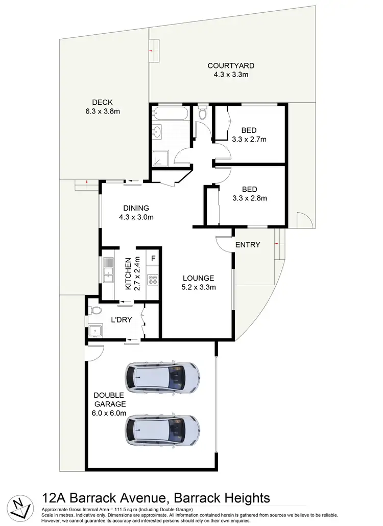Floorplan of Homely villa listing, 12A Barrack Avenue, Barrack Heights NSW 2528