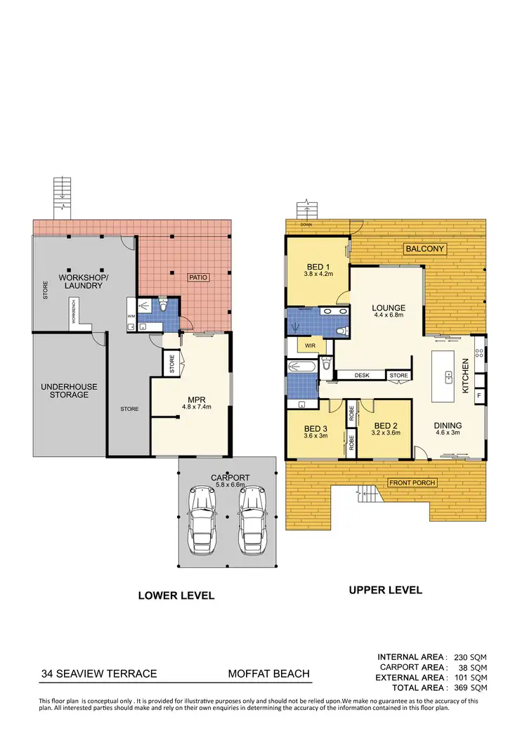 Floorplan of Homely house listing, 34 Seaview Terrace, Moffat Beach QLD 4551
