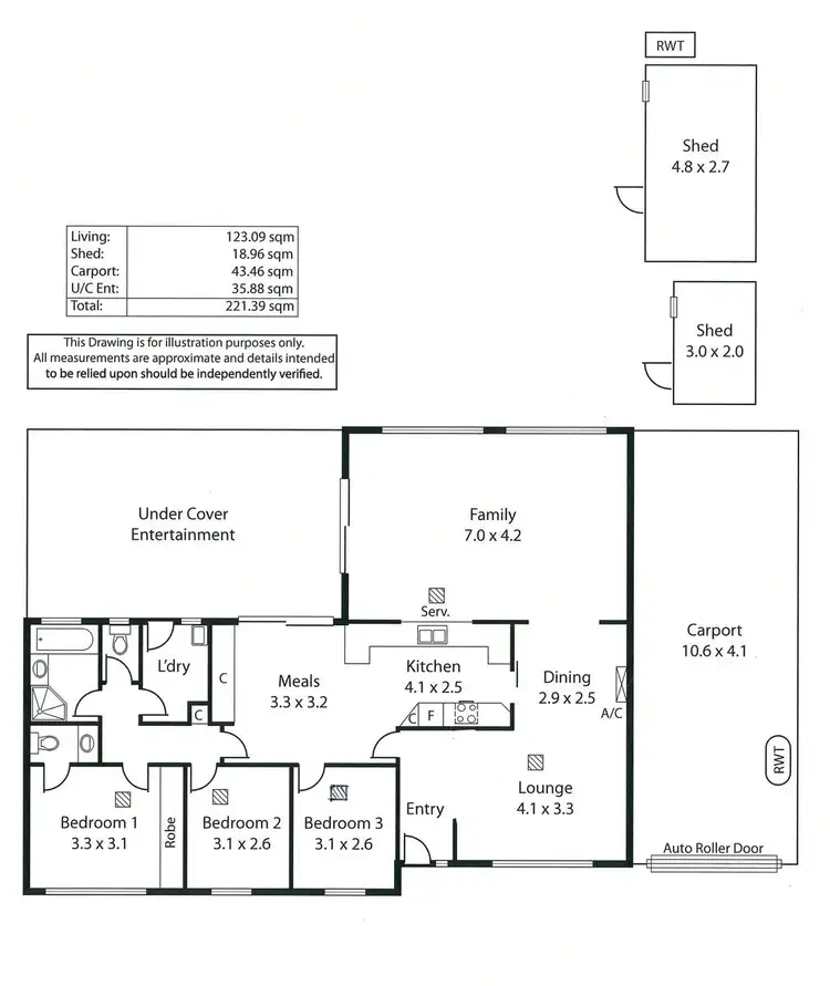 Floorplan of Homely house listing, 12 Easton Road, Happy Valley SA 5159