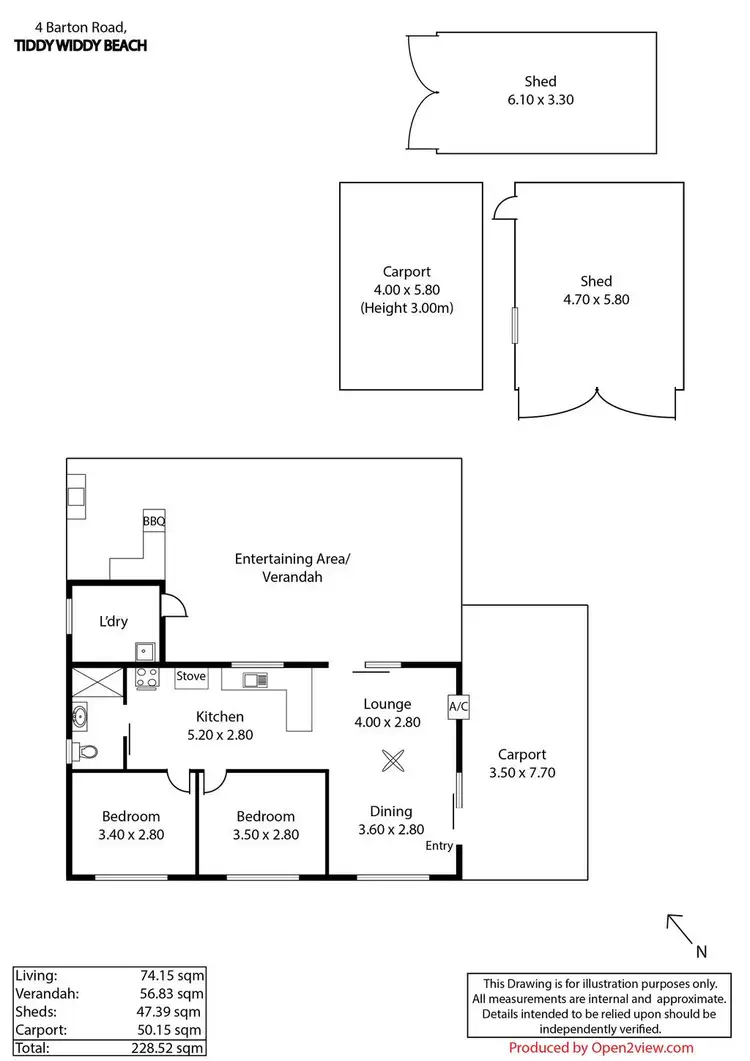 Floorplan of Homely house listing, 4 Barton Road, Tiddy Widdy Beach SA 5571