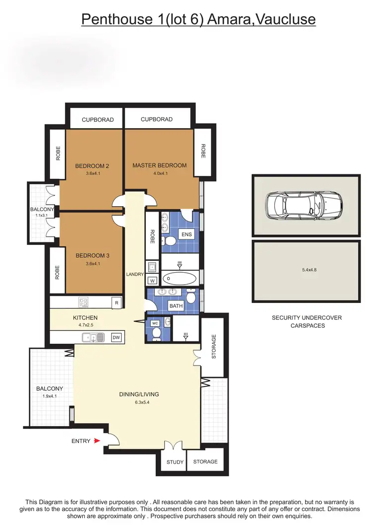 Floorplan of Homely apartment listing, 6/43A Captain Pipers Road, Vaucluse NSW 2030