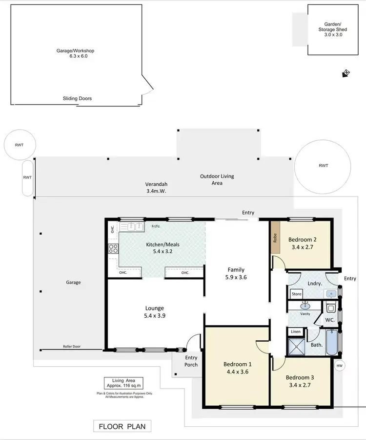 Floorplan of Homely house listing, 22 Murray Price Drive, Renmark SA 5341
