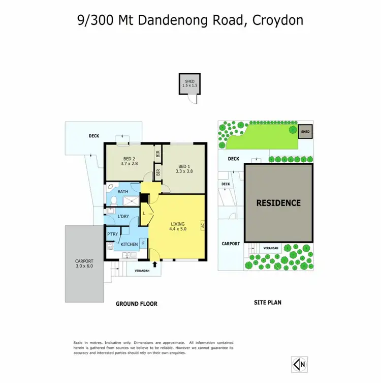 Floorplan of Homely unit listing, 9/300 Mount Dandenong Road, Croydon VIC 3136
