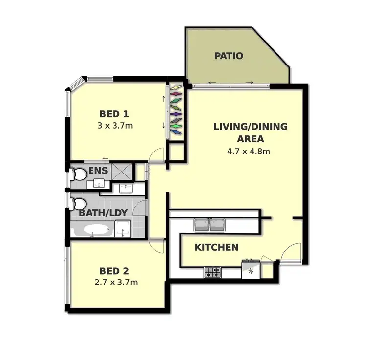 Floorplan of Homely apartment listing, 91/29 George Street, Brisbane City QLD 4000