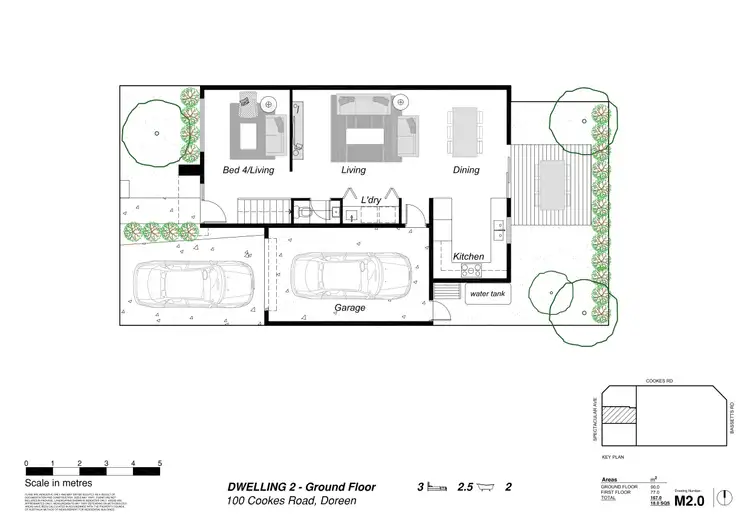 Floorplan of Homely townhouse listing, 1 &2/100 Cookes Road, Doreen VIC 3754