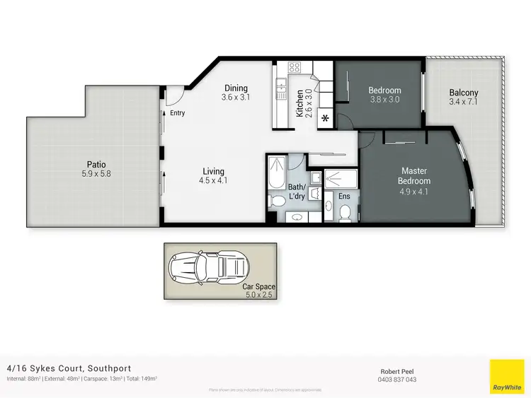 Floorplan of Homely unit listing, 4/16-26 Sykes Court, Southport QLD 4215